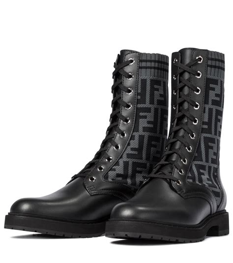 fendi rockoko runway 115 boots|Fendi FF Rockoko Leather Boot 'Black Tabacco' .